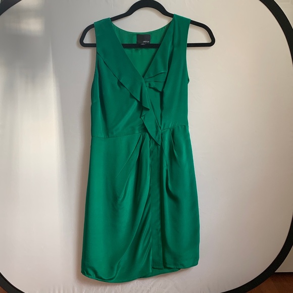 Greylin Dresses & Skirts - Green Silk Sleeveless Cocktail Dress - Greylin
